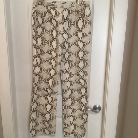 Snake print cotton pants size 38 - Picture 1 of 2